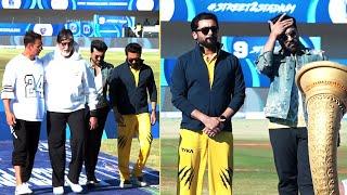 Ram Charan Suriya Amitabh Bachchan and Akshay Kumar Visuals @ ISPL Cricket Match