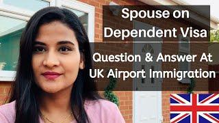 Spouse interview At UK Airport Immigration Interview important Question and Answer  Study in UK