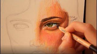 Ten rengi ve gözler nasıl boyanır?3 renk ile ten rengi oluşturma portreye giriş #2
