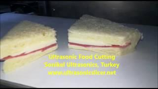 Ultrasonic Food Cutting   halva  sandwich   cake