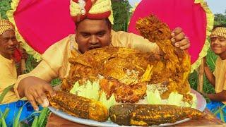 Our KING Eat Alone 12 KG Full Goat Mutton 2 Full Fried Fish Full Chicken - He Eat Like New Groom