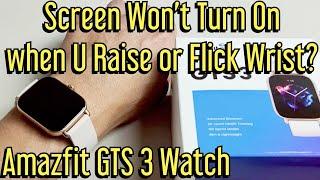 Amazfit GTS 3 Screen Wont Turn On When U Raise or Flick your Wrist? FIXED