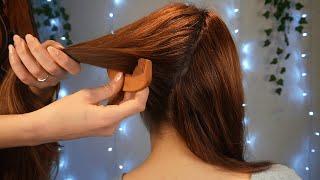 ASMR massage Nape focus  Brushing scratching parting massage  - real person no talking