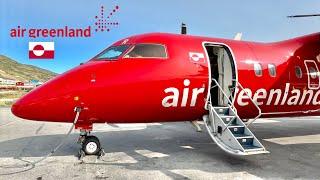AIR GREENLAND  Kangerlussuaq to Nuuk  Seat 3A + JUMPSEAT view  Dash 8-200