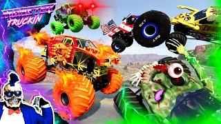 Monster Jam INSANE Racing Freestyle and High Speed Jumps #50  BeamNG Drive  Grave Digger