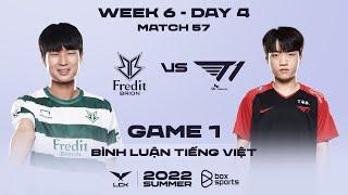 BRO vs T1  2022 LCK Summer Split  Fredit BRION vs T1  Game 1 2022.07.23