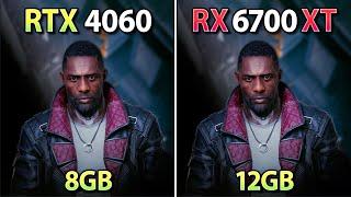 RTX 4060 vs RX 6700 XT - Test in 8 Games 1080p Raster Ray Tracing DLSS 3