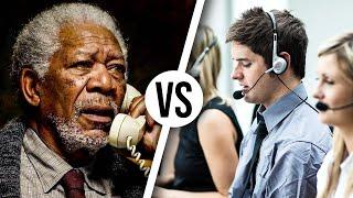 Guy LOVES Morgan Freeman voice in prank call...