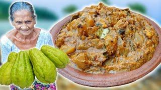 Chow Chow Curry with Jackfruit Seeds  Chow Chow Curry Recipe  Chayote Squash Curry by Grandma Menu