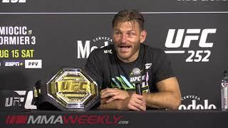 Stipe Miocic addresses Daniel Cormier eye poke   UFC 252 Post-Fight Press Conference