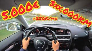 5.000€ AUDI A5 TopSpeed on Autobahn +300.000km