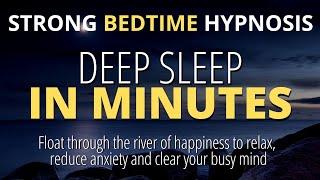 Sleep Hypnosis For Deep Sleep  Fall Asleep Fast VERY STRONG  Dark Screen