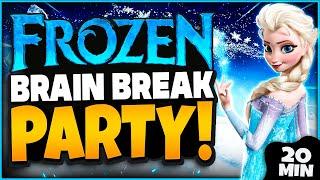 Frozen Brain Break Party  Winter Brain Break  Winter Games For Kids  Olafs Run  Just Dance