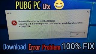 PUBG lite error download launcher ini failed fixed