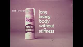 Pruf Spray Starch commericial - 1960s