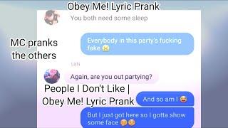 People I Dont Like Lyric Prank  Obey Me Lyric Prank