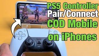 PS5 Controller ConnectPair to COD Mobile on iPhones 12 11 X XR XS SE 8 7 6s etc