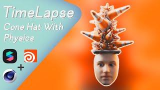 Cone Hat With Physics - Spark AR + Cinema 4D + Houdini Timelapse