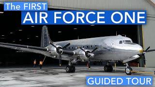Guided tour around the first American Presidential plane - the Sacred Cow