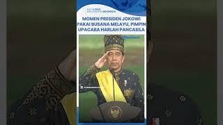 Presiden Jokowi Pimpin Upacara Harlah Pancasila di Dumai Pakai Busana Melayu dengan Tanjak #abudzar