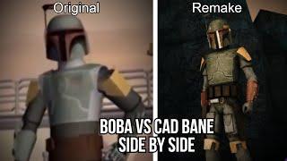 Boba Fett vs Cad Bane Side by Side Original vs Visual Remake