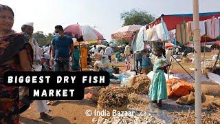 Biggest Dry Fish Market. Kon Gaon Kalyan Dry Fish Market. Maharashtra. India Bazaar. Weekly Bazaar.