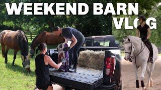 weekend barn vlog raw lesson footage & restocking my barn