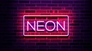 NEON SIGN TUTORIAL PhotopeaPhotoshop +Template