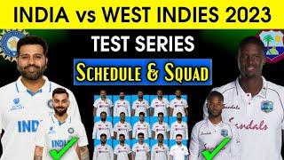 India Tour Of West Indies  India Test Squad vs West Indies  India Test Squad vs WI 2023