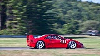 Ferrari F40 LM Spitting Flames on Track Twin-Turbo V8