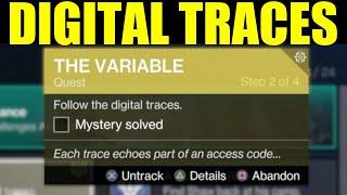 How to follow the digital traces destiny 2 the variable Exotic quest guide