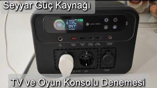 Taşınabilir Güç Kaynağı ile TV ve Oyun Konsolu Denemesi