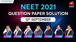 Live NEET 2021 Video Solutions  NEET 2021 Answer Key  NEET 2021 Question Paper  Etoosindia