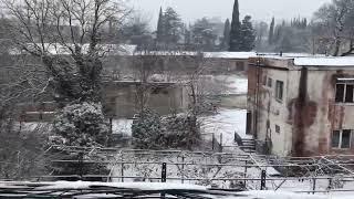 Gotsiridze-Didube View in The Snow Gotsiridze Closed Tbilisi Metro Window Ride.