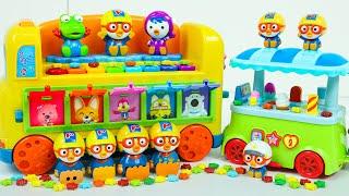 Pororo Bus Toys 뽀로로 뮤직플레이버스 자동차 장난감 색깔놀이 한글배우기