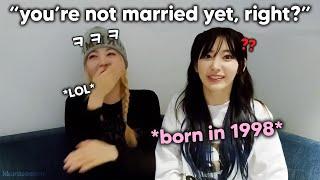 is Sakura at the age to think about marriage? Eunchae cant stop laughing