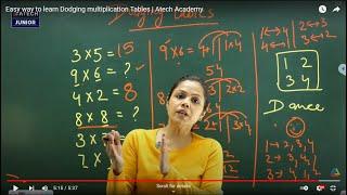 Easy way to learn Dodging multiplication Tables  Atech Academy