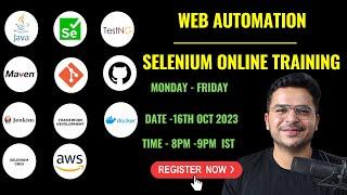 Selenium Online Training Starting From 16th Oct