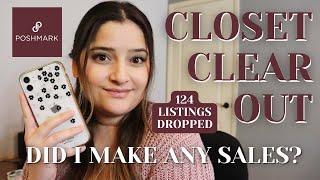 POSHMARKS CLOSET CLEAR OUT  Dropping prices on 124 listings  Is it worth it? #poshmark