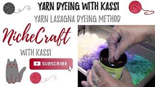  Lasagna Dyeing with Dry Dye Powder This Turned out Amazing  Yarn Dyeing with Kassi NicheCraft