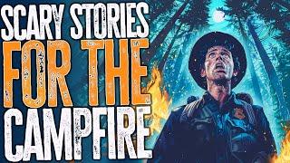 2+ Hours of Campfire Stories  Scary Stories for Sleep  Fire Crackle Sounds  Black Screen