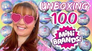 not clickbait FACE REVEAL UNBOXING 100 DISNEY MINI BRANDS PACKAGES