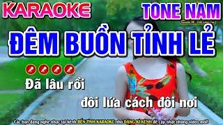 Đêm Buồn Tỉnh Lẻ Karaoke Nhạc Sống Tone Nam  Bến Tình Karaoke