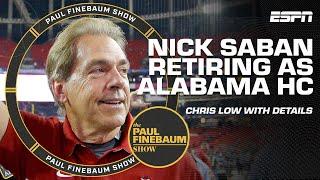  BREAKING NEWS  Nick Saban retiring as head coach of Alabama Crimson Tide  Paul Finebaum Show