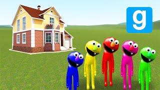 Elmo FAMILY VS HOUSES Garrys Mod