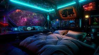 Space StarShip QuarterCozy Bedroom w  Deep Space Noise  Studying Relaxing Writing