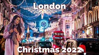 London  Christmas  Walking Tour 4K HDR 60fps