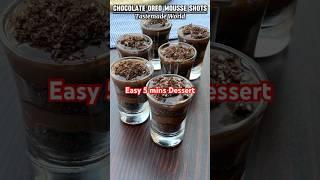 No Cream Oreo Chocolate Mousse Shots #shorts #mousse #chocolate #dessert #shots #oreodessert #viral