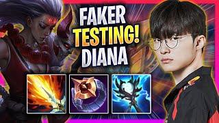 FAKER TESTING DIANA MID IN KOREA SOLOQ - T1 Faker Plays Diana MID vs Camille  Season 2024