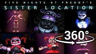 360° Best FNAF Sister Location Compilation Part 1 SFM VR Compatible
